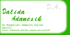 dalida adamcsik business card